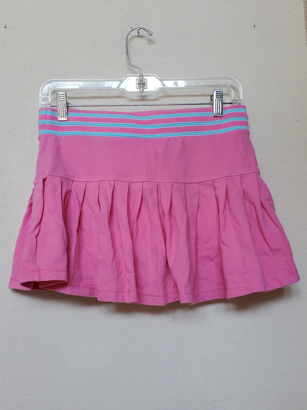 Ralph Lauren Pink Pleated Tennis Skirt with Striped Waistband.  Size 16